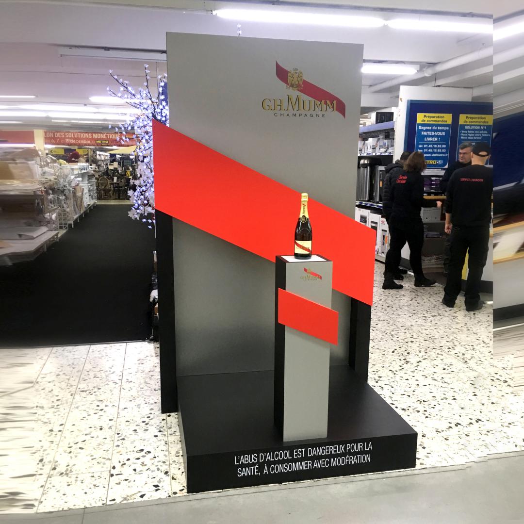 SAPIDE ATELIER DESIGN / CHAMPAGNE MUMM / PLV RETAIL